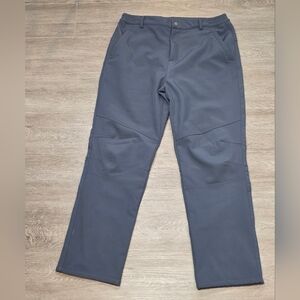 TRR Outdoor Fleece Lined Water Resistant Pants Mens Sz Large Dark Grey Stretch